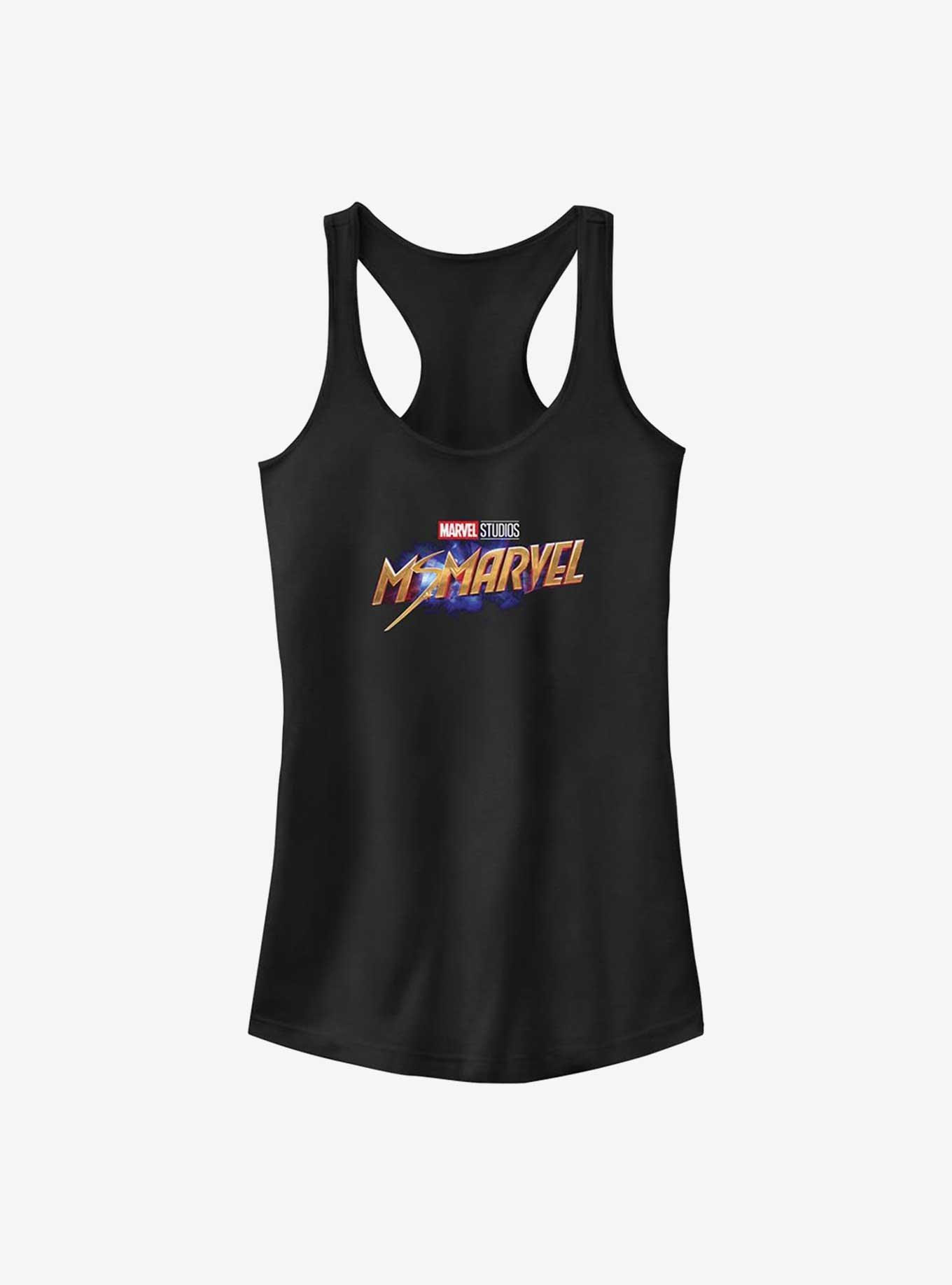 Marvel Ms. Marvel Logo Girls Tank, BLACK, hi-res