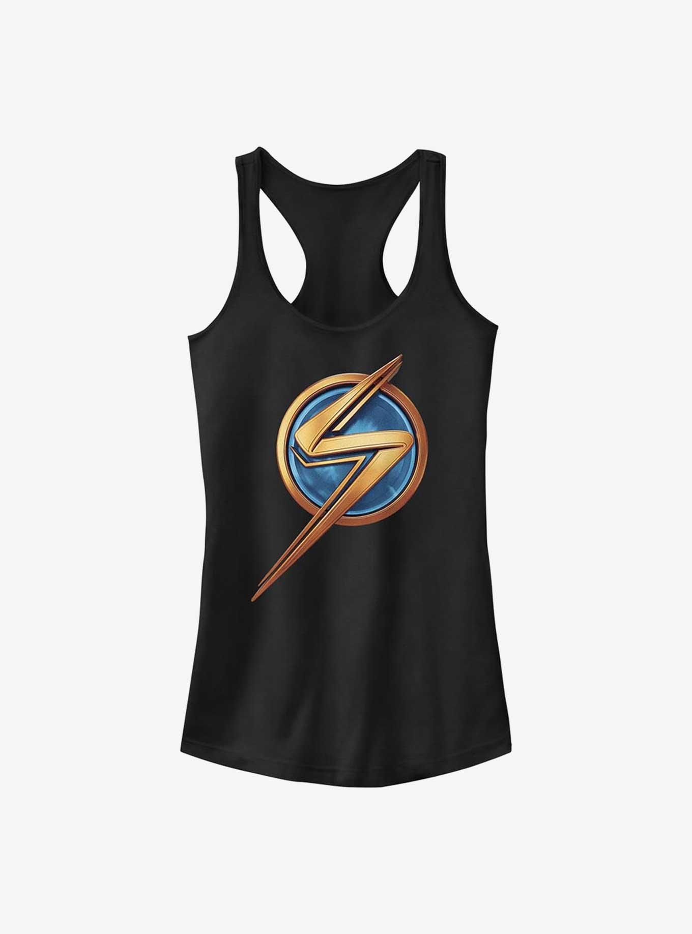 Marvel Ms. Marvel Logo Icon Girls Tank, BLACK, hi-res