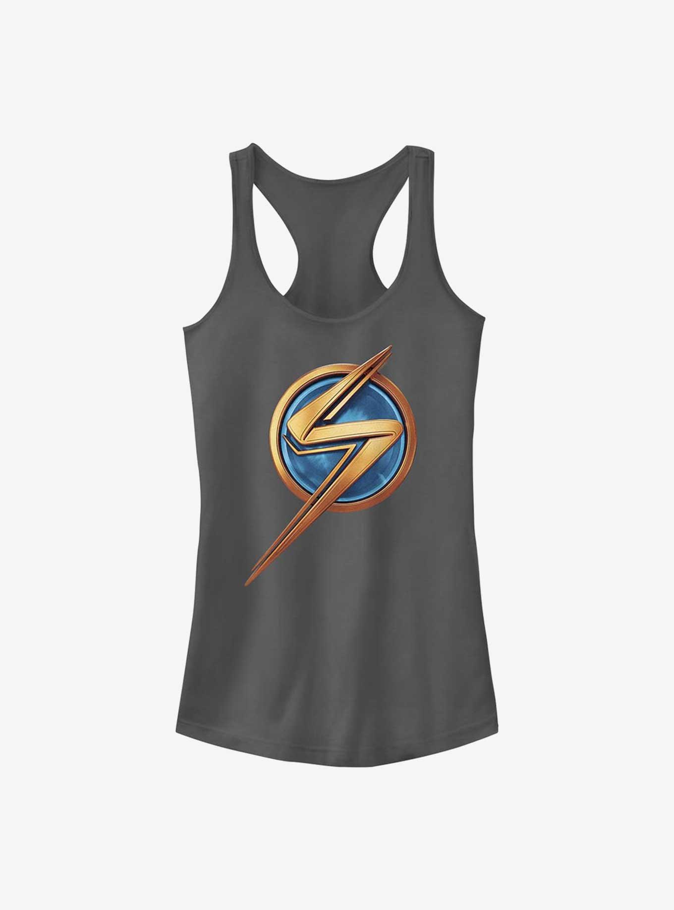 Marvel Ms. Marvel Logo Icon Girls Tank, CHARCOAL, hi-res