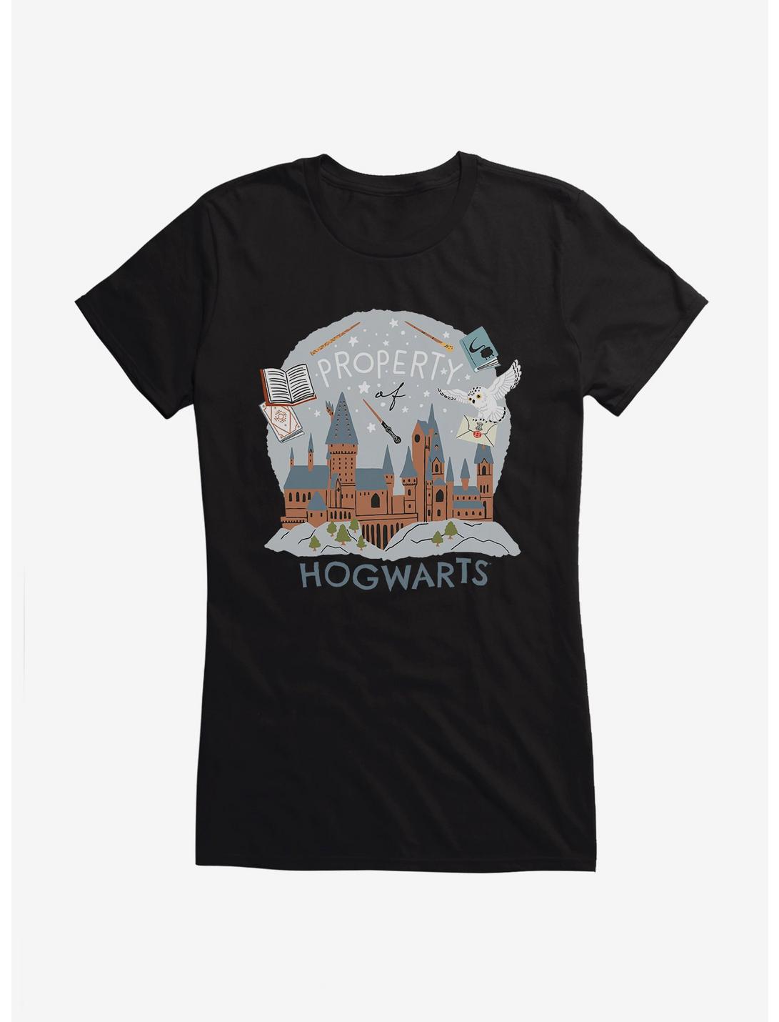 Harry Potter Hedwig Property Of Hogwarts Girls T-Shirt, BLACK, hi-res