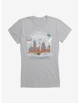 Harry Potter Hedwig Property Of Hogwarts Girls T-Shirt, HEATHER, hi-res