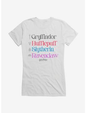 Harry Potter Houses Lineup Girls T-Shirt, WHITE, hi-res