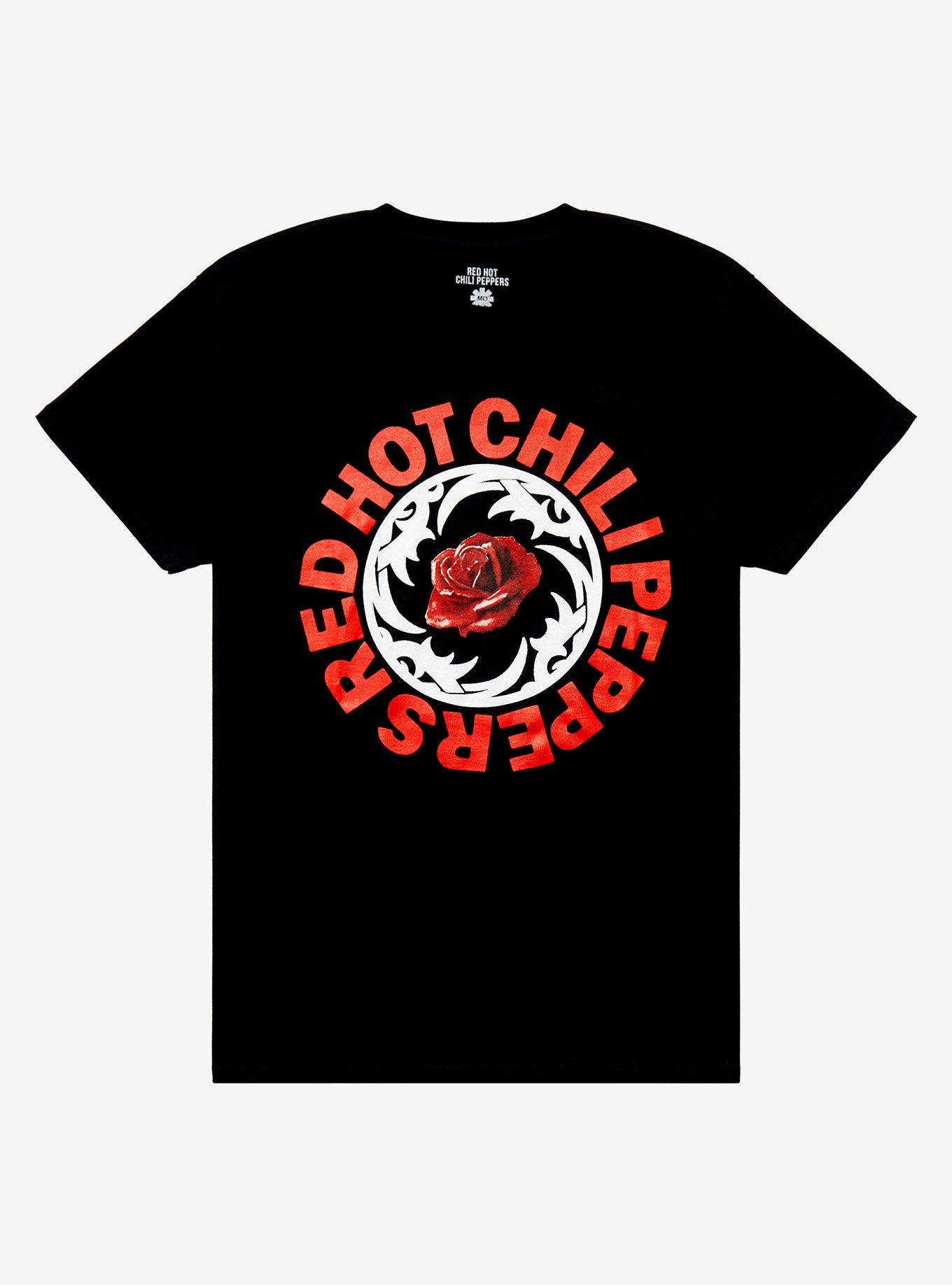 Red Hot Chili Peppers Rose Boyfriend Fit Girls T-Shirt, BLACK, hi-res
