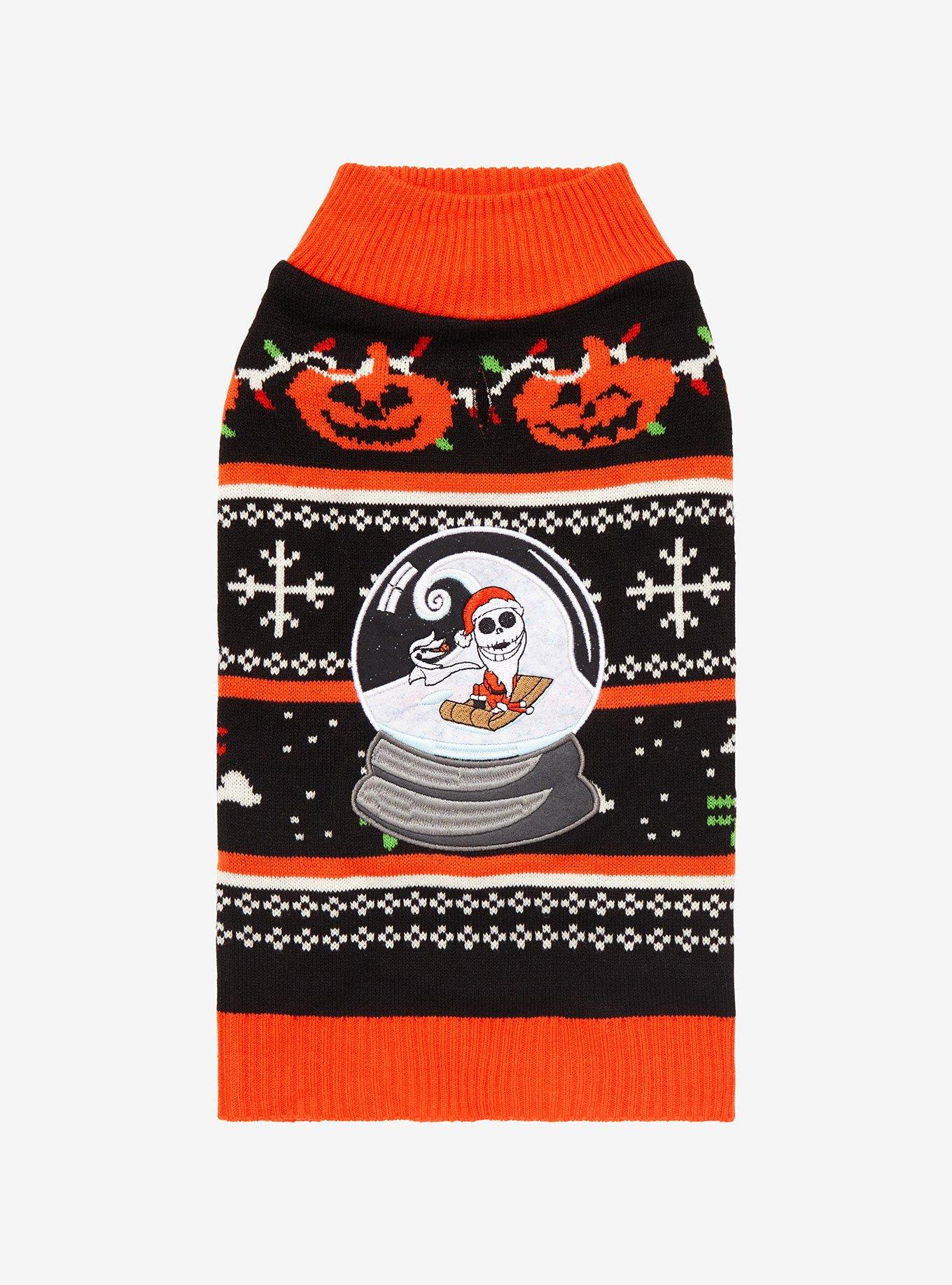 Disney The Nightmare Before Christmas Jack & Zero Pet Holiday Sweater - BoxLunch Exclusive, MULTI, hi-res