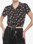 Skelanimals Characters Tie-Front Girls Woven Button-Up, MULTI, hi-res