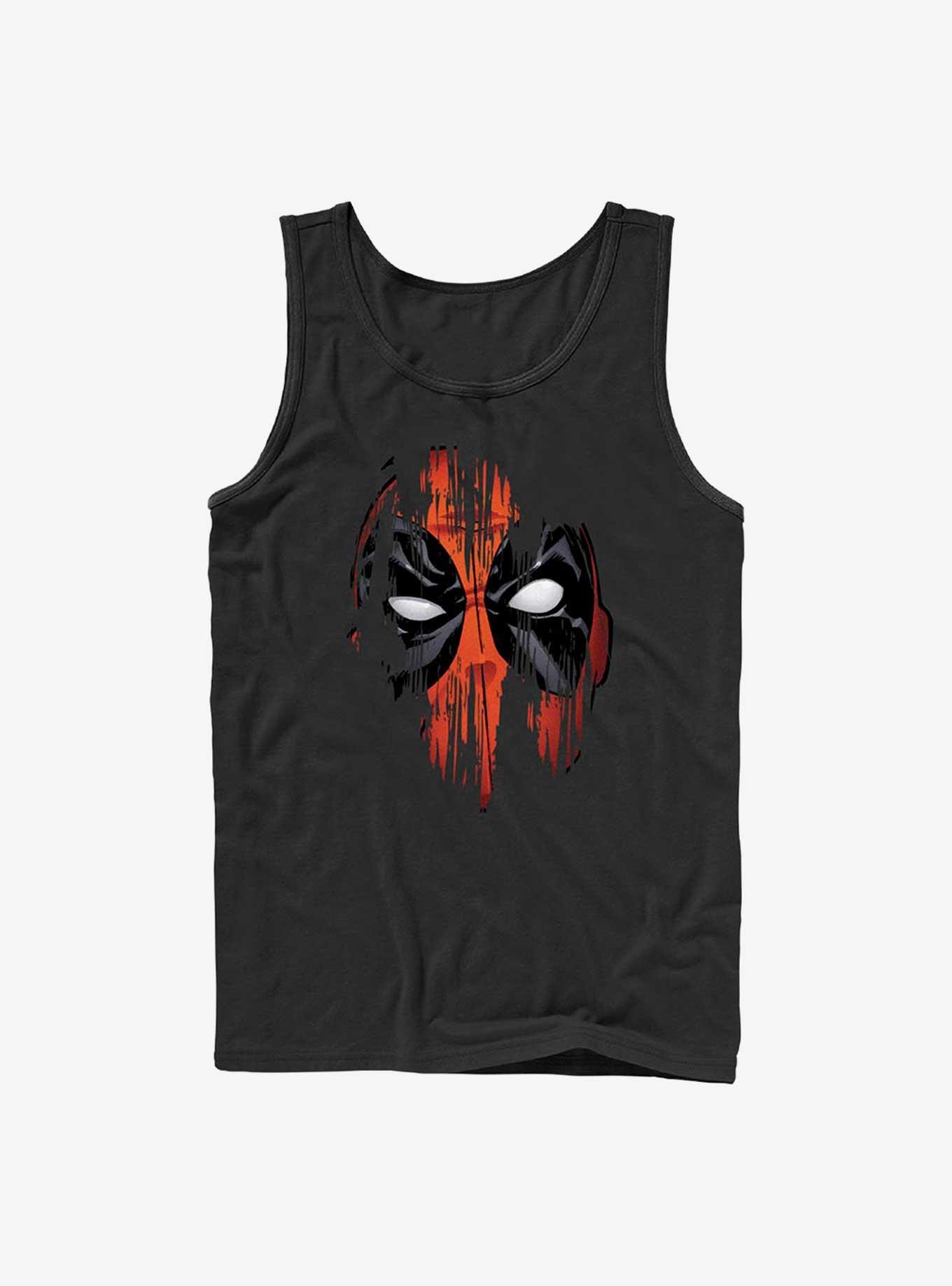 Marvel Deadpool Painted Face Tank, BLACK, hi-res