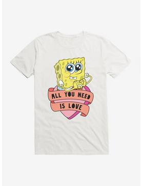 SpongeBob SquarePants All You Need Is Love Heart T-Shirt, WHITE, hi-res