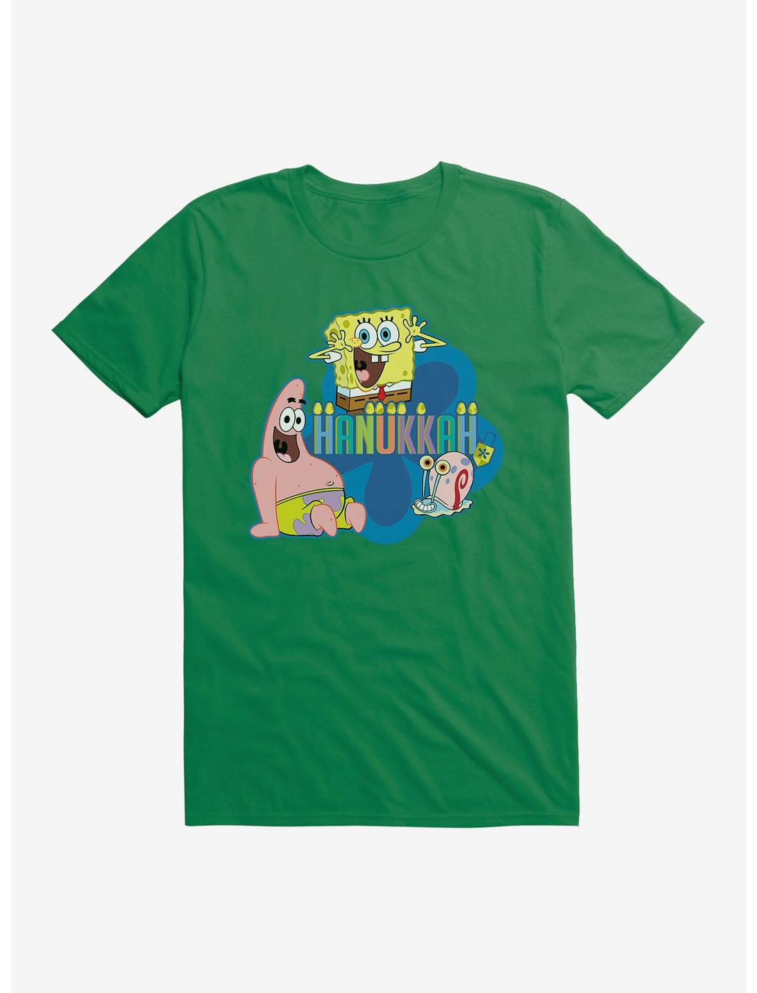 SpongeBob SquarePants Hanukkah Trio T-Shirt, KELLY GREEN, hi-res