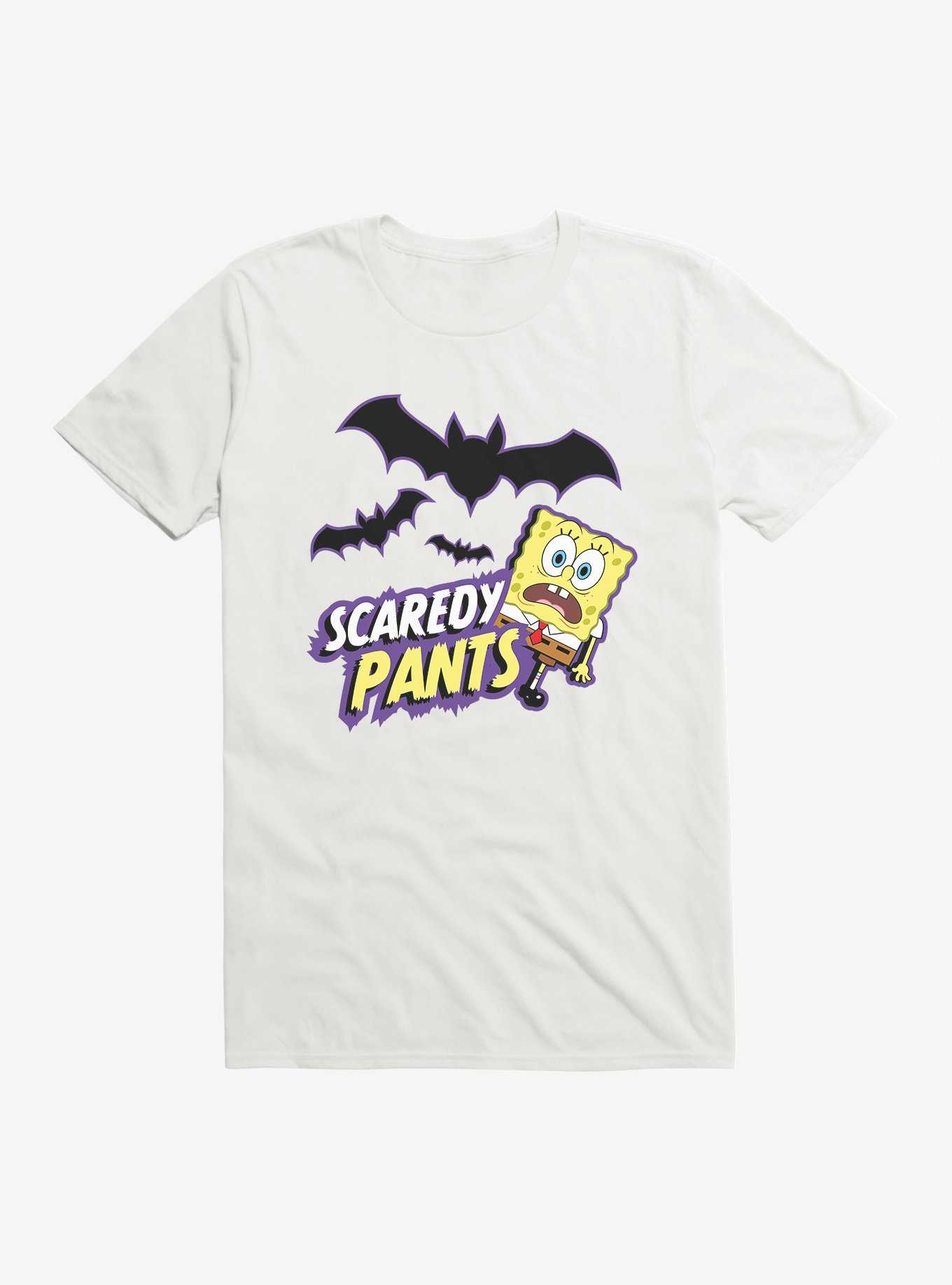 SpongeBob SquarePants Scaredy Pants T-Shirt, WHITE, hi-res