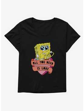 SpongeBob SquarePants All You Need Is Love Heart Girls T-Shirt Plus Size, , hi-res