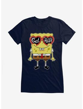 SpongeBob SquarePants Get Happy Girls T-Shirt, NAVY, hi-res