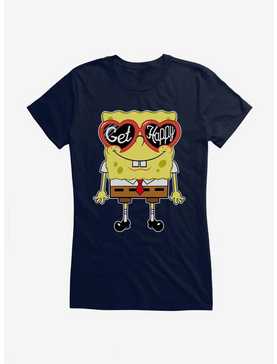 SpongeBob SquarePants Get Happy Girls T-Shirt, NAVY, hi-res