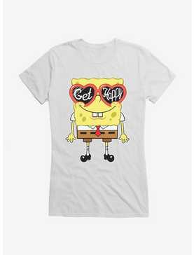 SpongeBob SquarePants Get Happy Girls T-Shirt, WHITE, hi-res