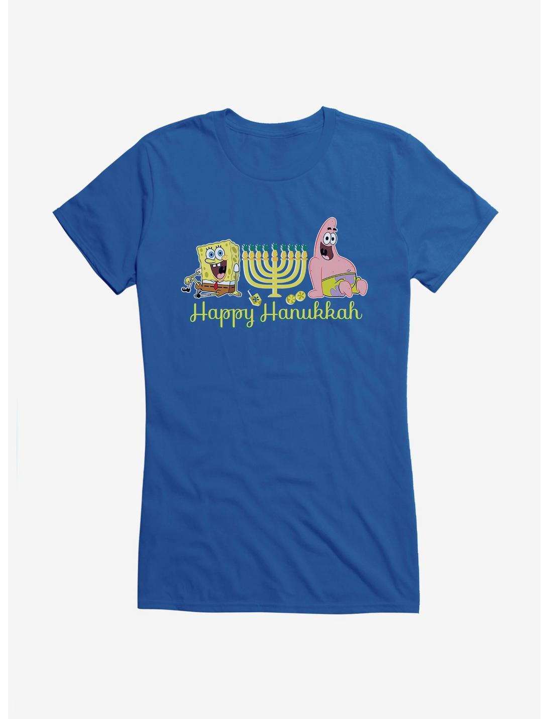 SpongeBob SquarePants Happy Hanukkah Duo Girls T-Shirt, ROYAL, hi-res