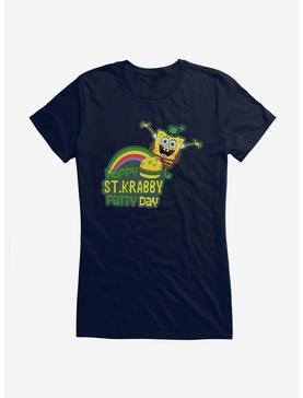 SpongeBob SquarePants Happy St. Krabby Patty Day Girls T-Shirt, NAVY, hi-res