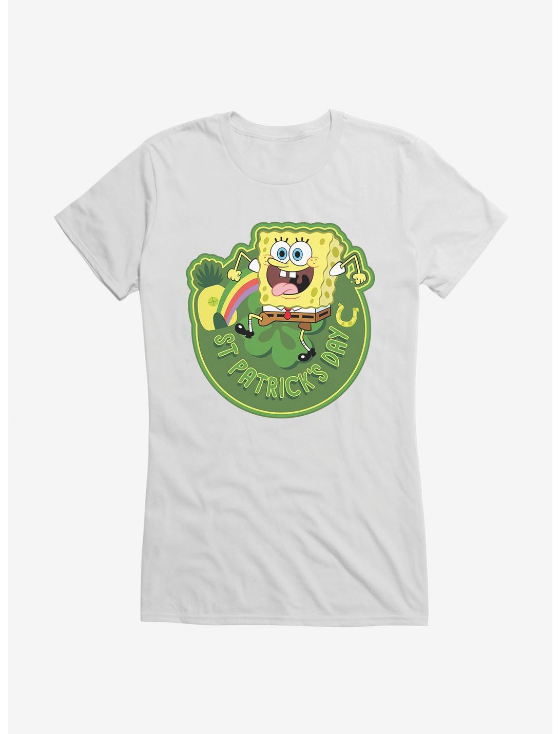 SpongeBob SquarePants St. Patrick's Day Icon Girls T-Shirt, WHITE, hi-res