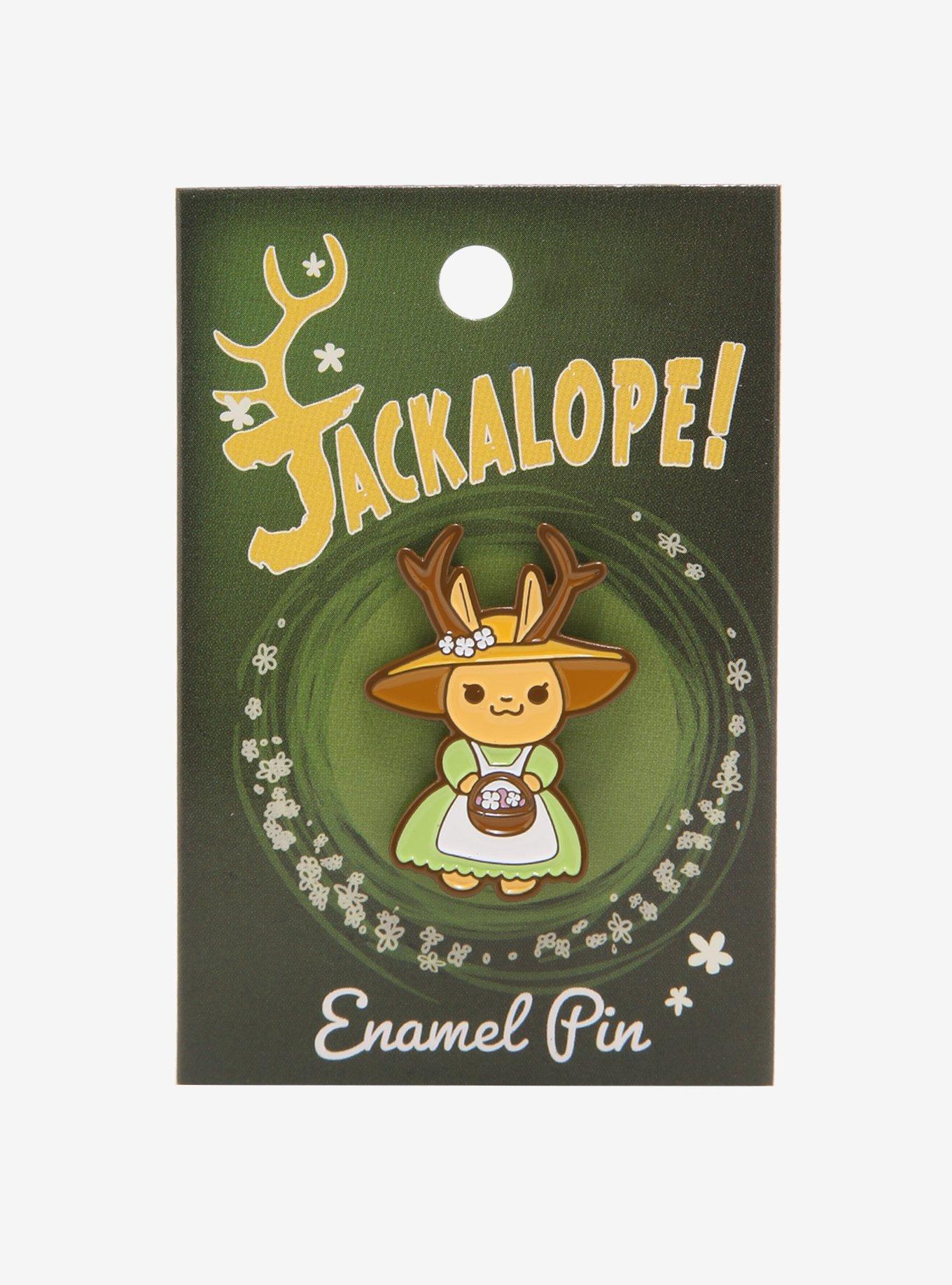Jackalope Cottagecore Enamel Pin, , hi-res