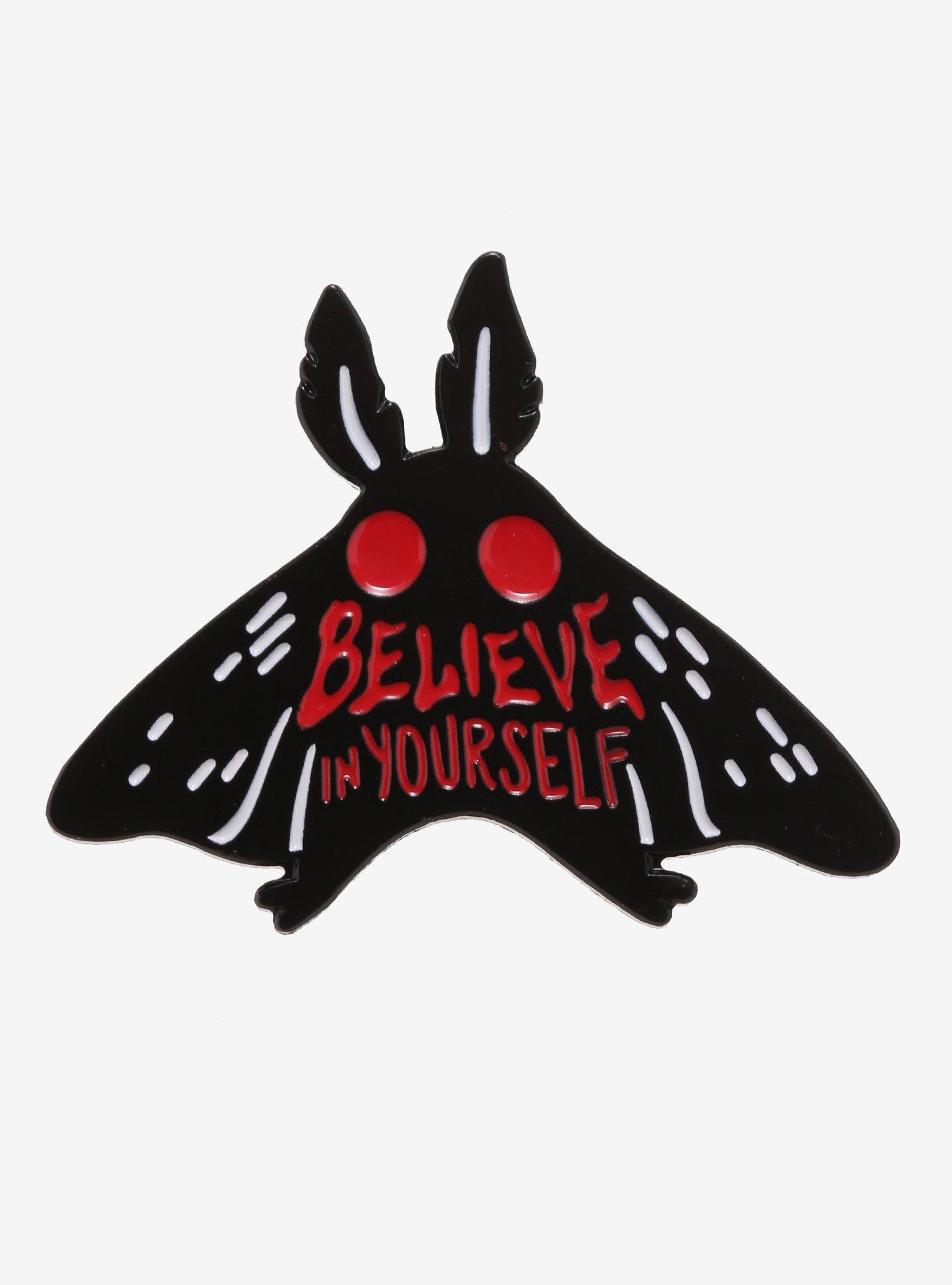 Mothman Believe In Yourself Enamel Pin, , hi-res