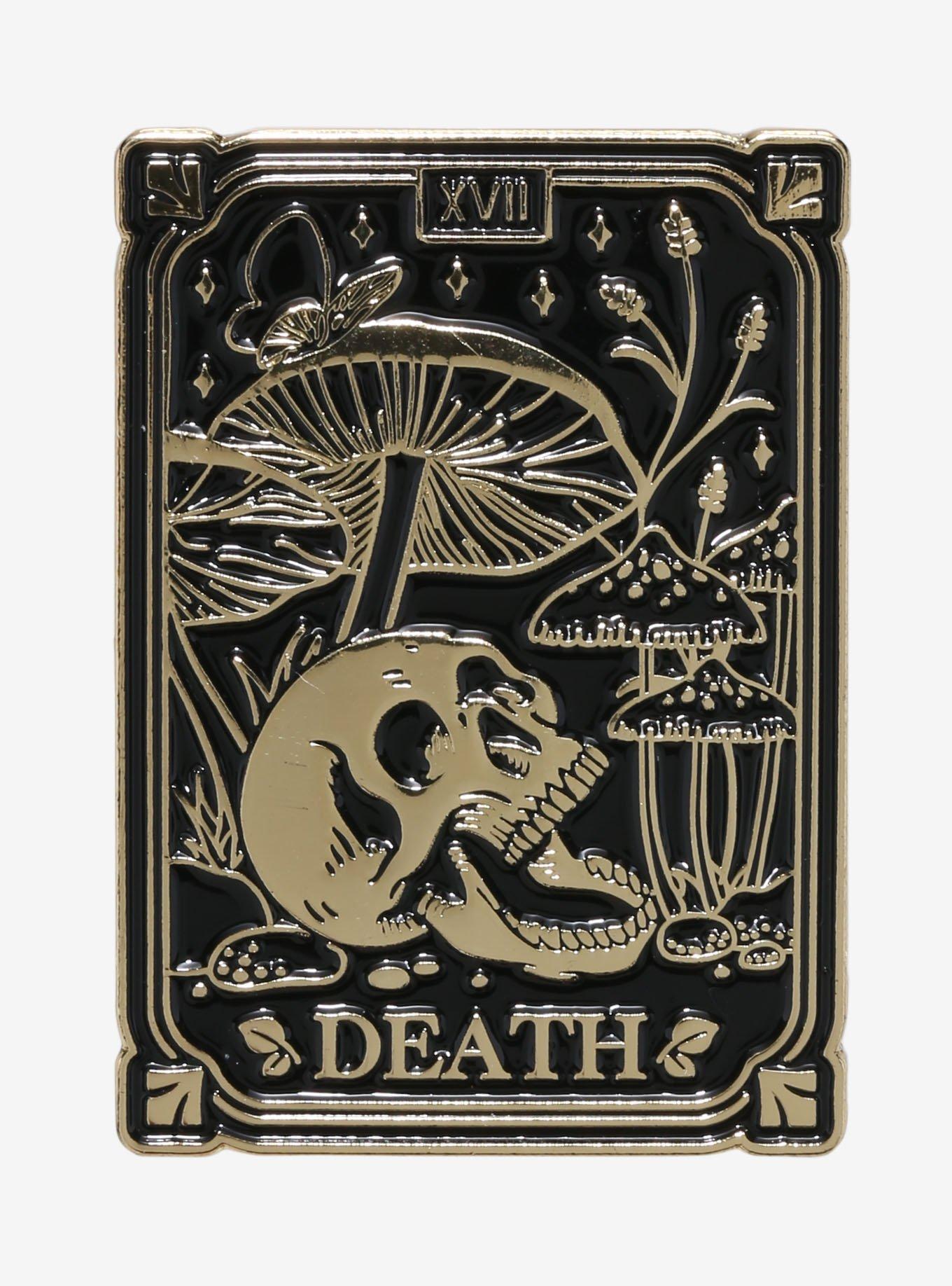 Death Tarot Card Enamel Pin, , hi-res