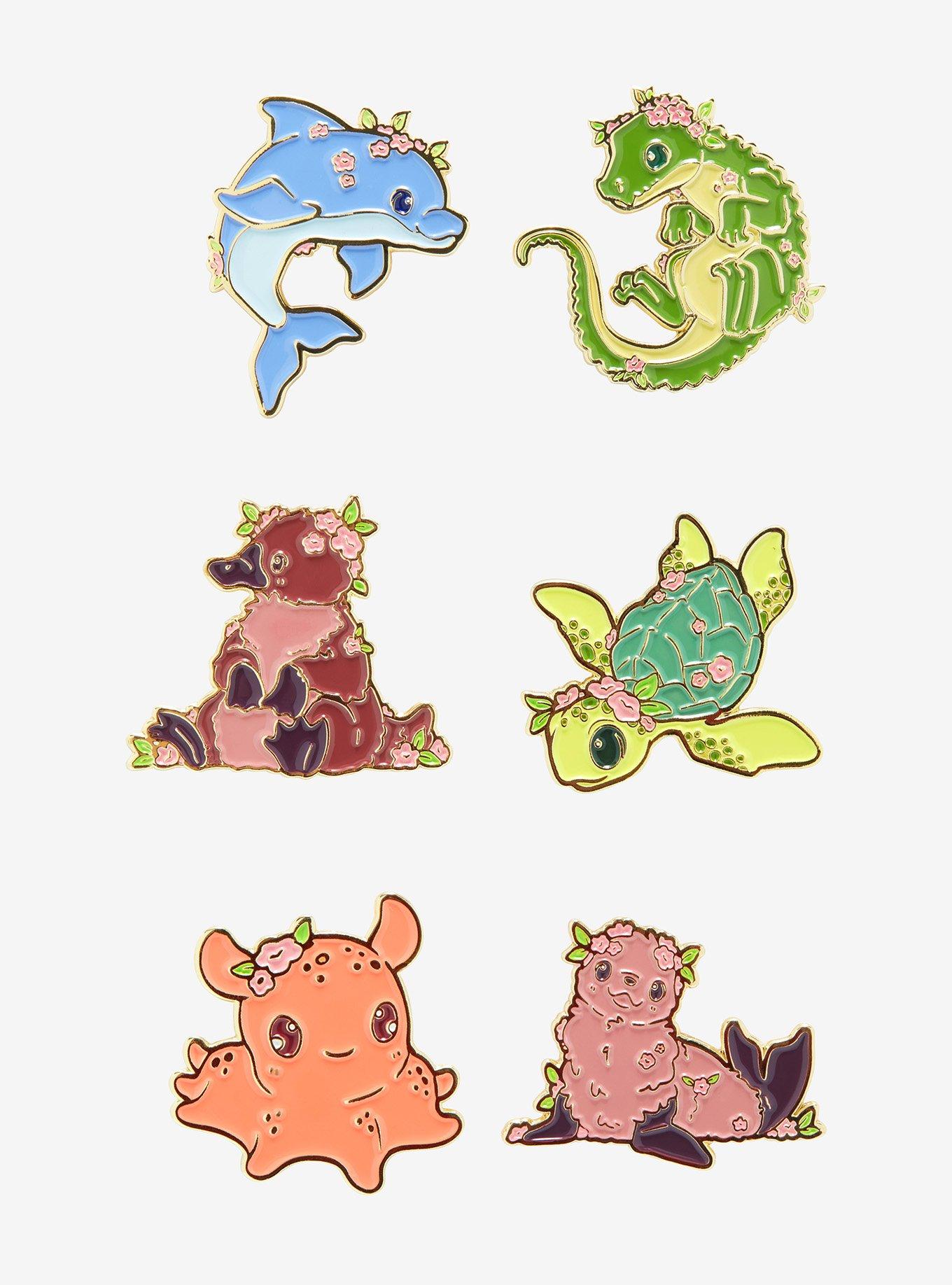 Kawaii Underwater Creatures Blind Box Enamel Pin, , hi-res