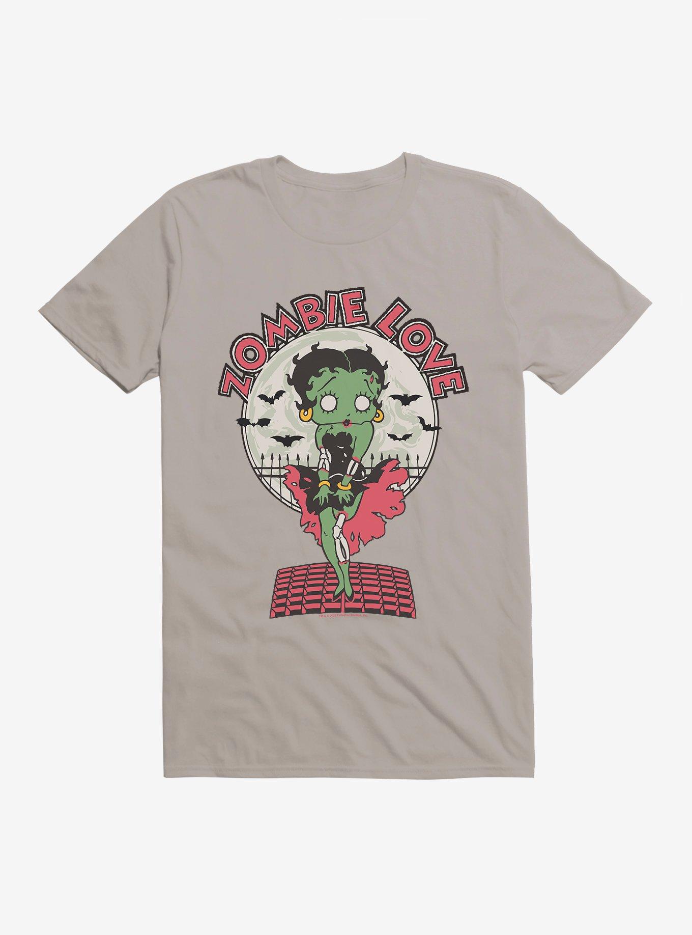 Betty Boop Zombie Betty T-Shirt, LIGHT GREY, hi-res