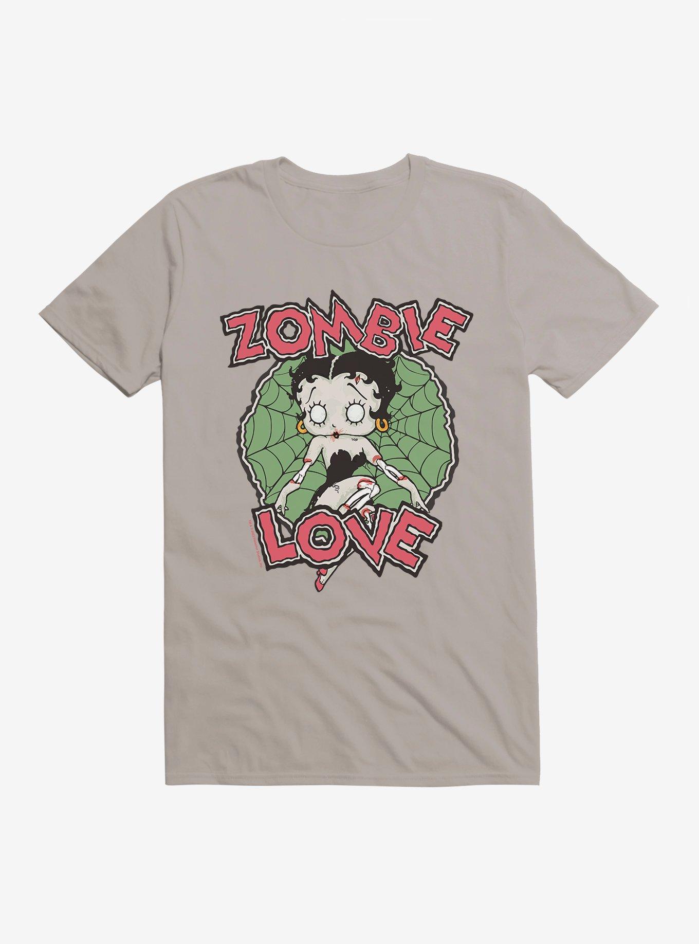 Betty Boop Zombie Love T-Shirt, LIGHT GREY, hi-res