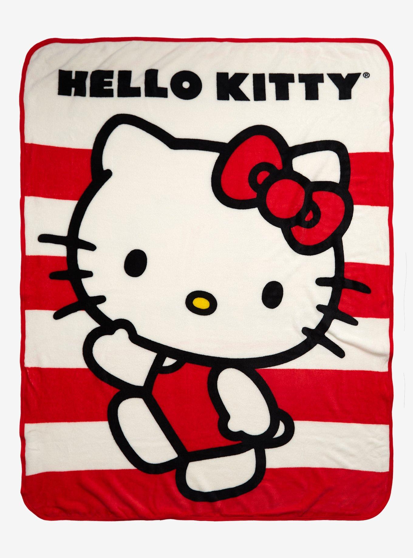 Hello Kitty Stripe Throw Blanket, , hi-res