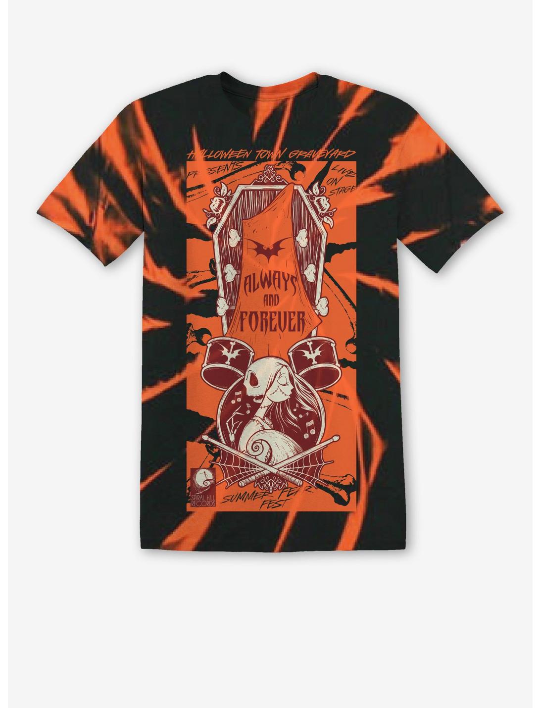 The Nightmare Before Christmas Band Tie-Dye Boyfriend Fit Girls T-Shirt, MULTI, hi-res