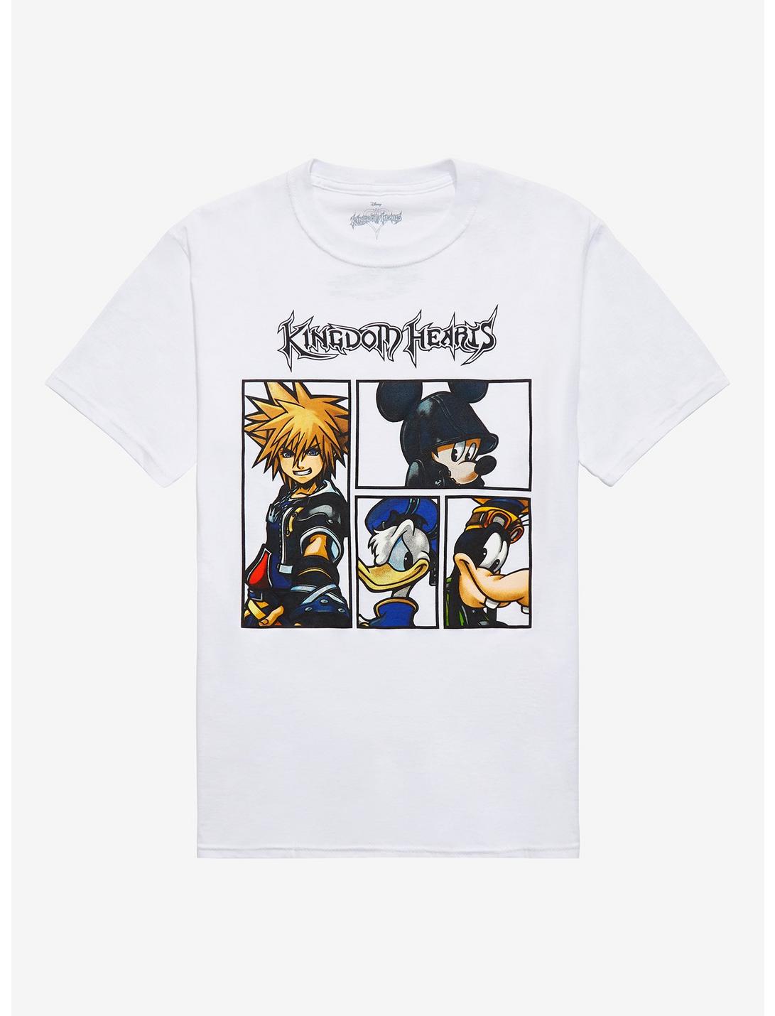 Kingdom Hearts Party Grid Boyfriend Fit Girls T-Shirt, MULTI, hi-res