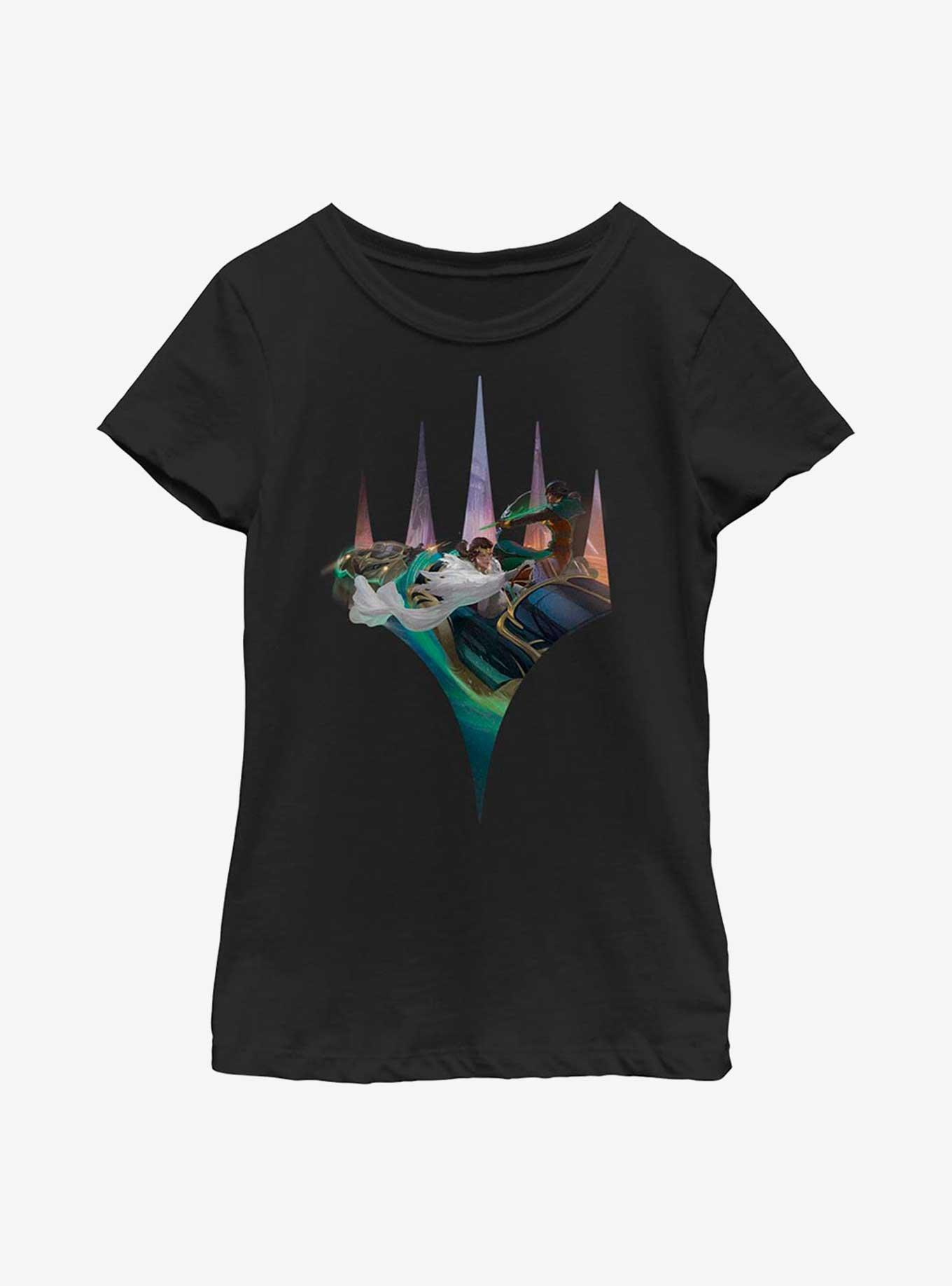 Magic: The Gathering Streets Of New Capenna Car Chase Youth Girls T-Shirt, BLACK, hi-res view 1