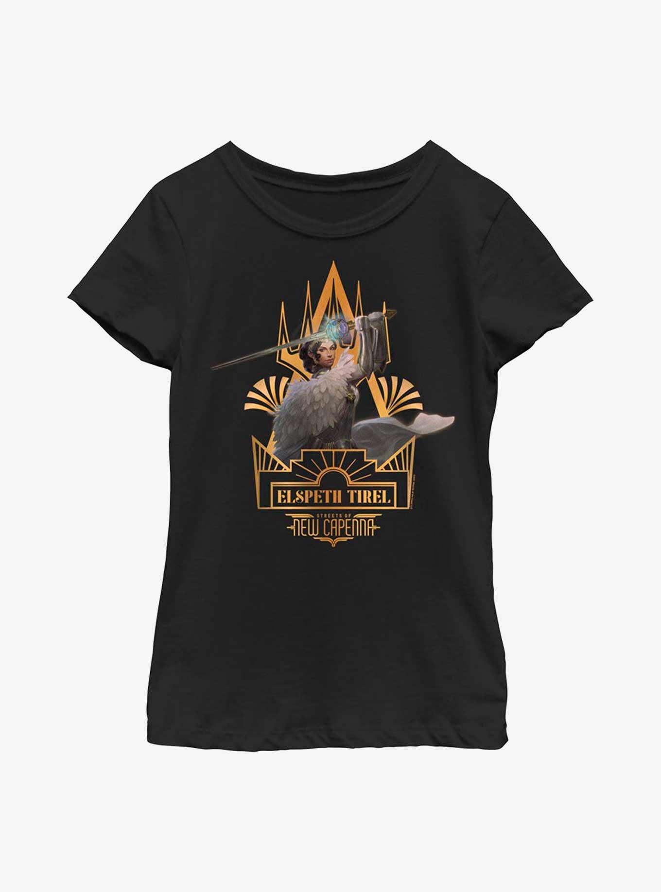 Magic: The Gathering Streets Of New Capenna Elspeth Tirel Deco Youth Girls T-Shirt, , hi-res