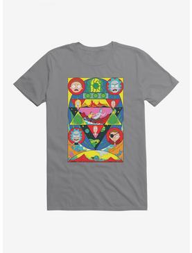 Rick And Morty Abstract Poster T-Shirt, STORM GREY, hi-res
