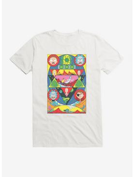 Rick And Morty Abstract Poster T-Shirt, WHITE, hi-res
