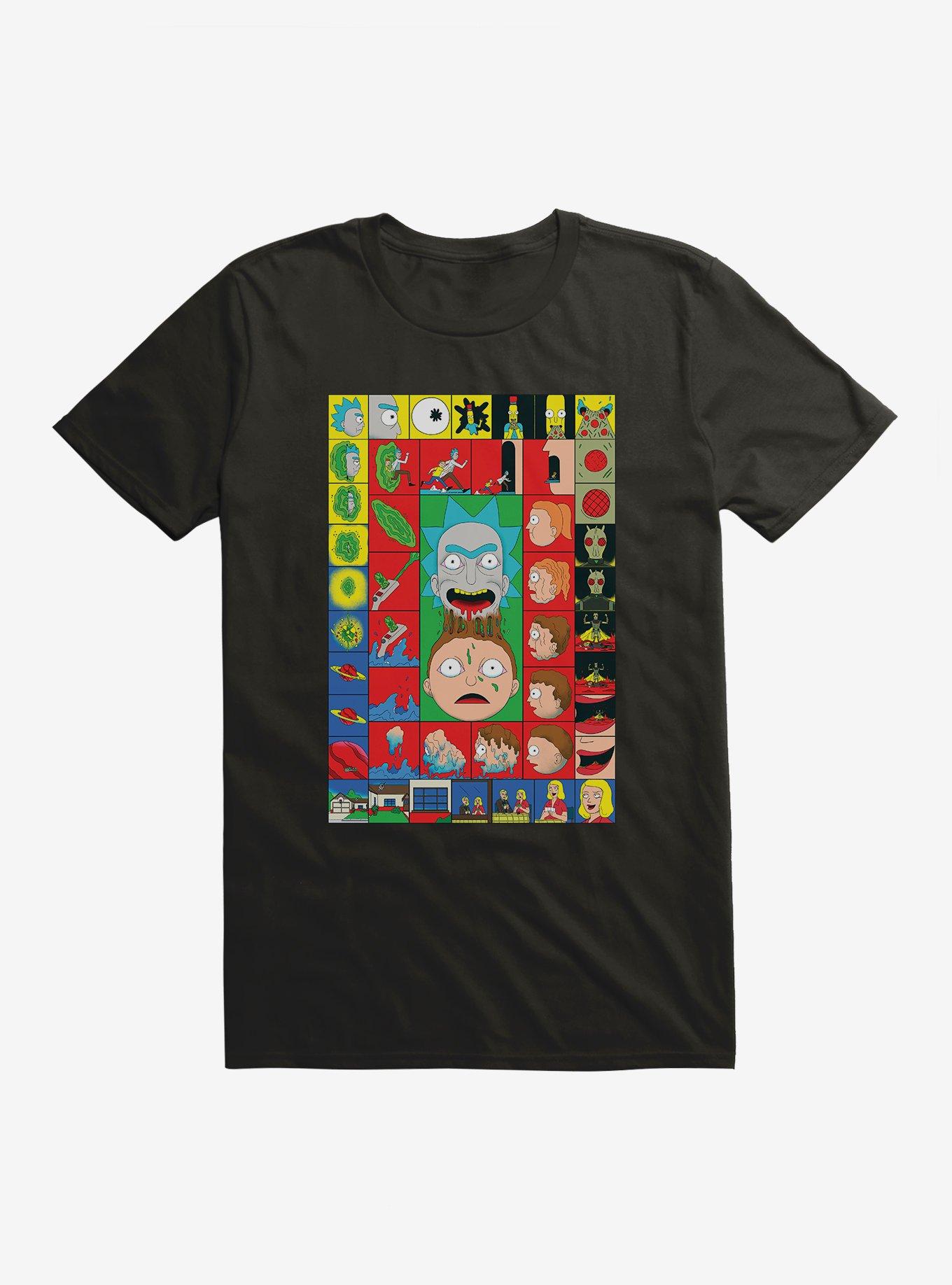 Rick And Morty Block Poster T-Shirt
