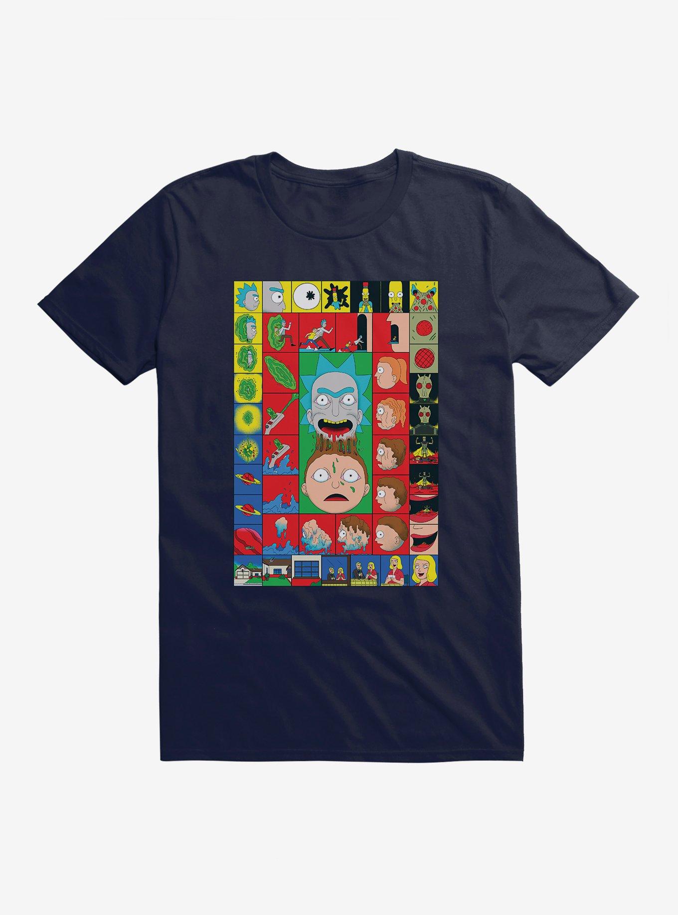 Rick And Morty Block Poster T-Shirt | Hot Topic