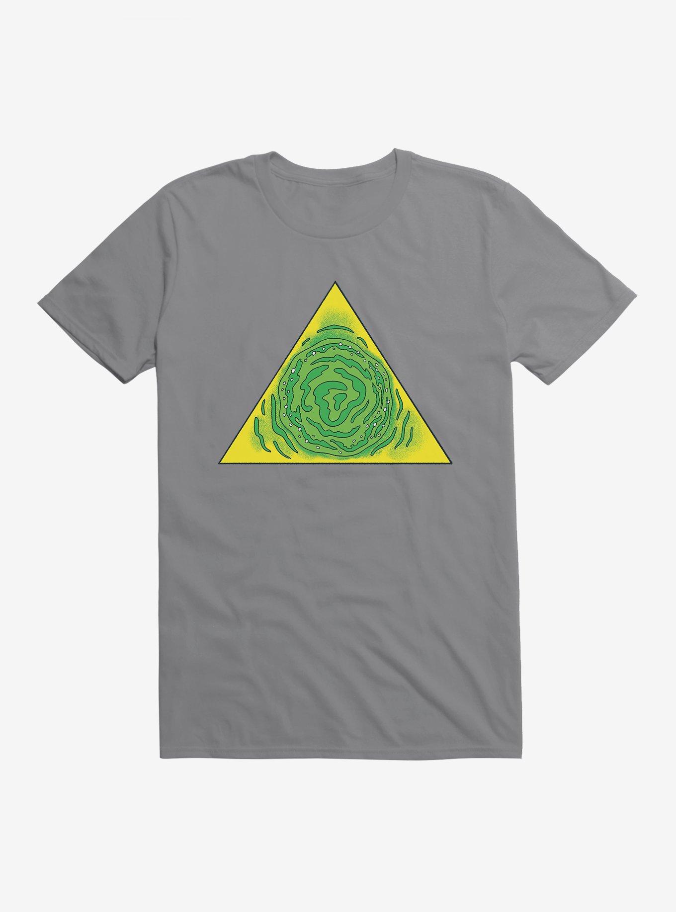Rick And Morty Portal Triangle T-Shirt, STORM GREY, hi-res