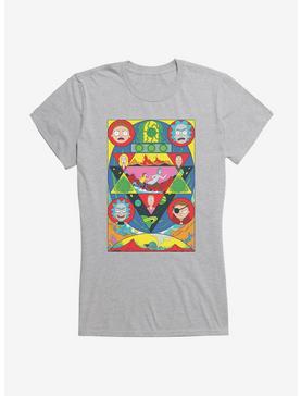 Rick And Morty Abstract Poster Girls T-Shirt, HEATHER, hi-res