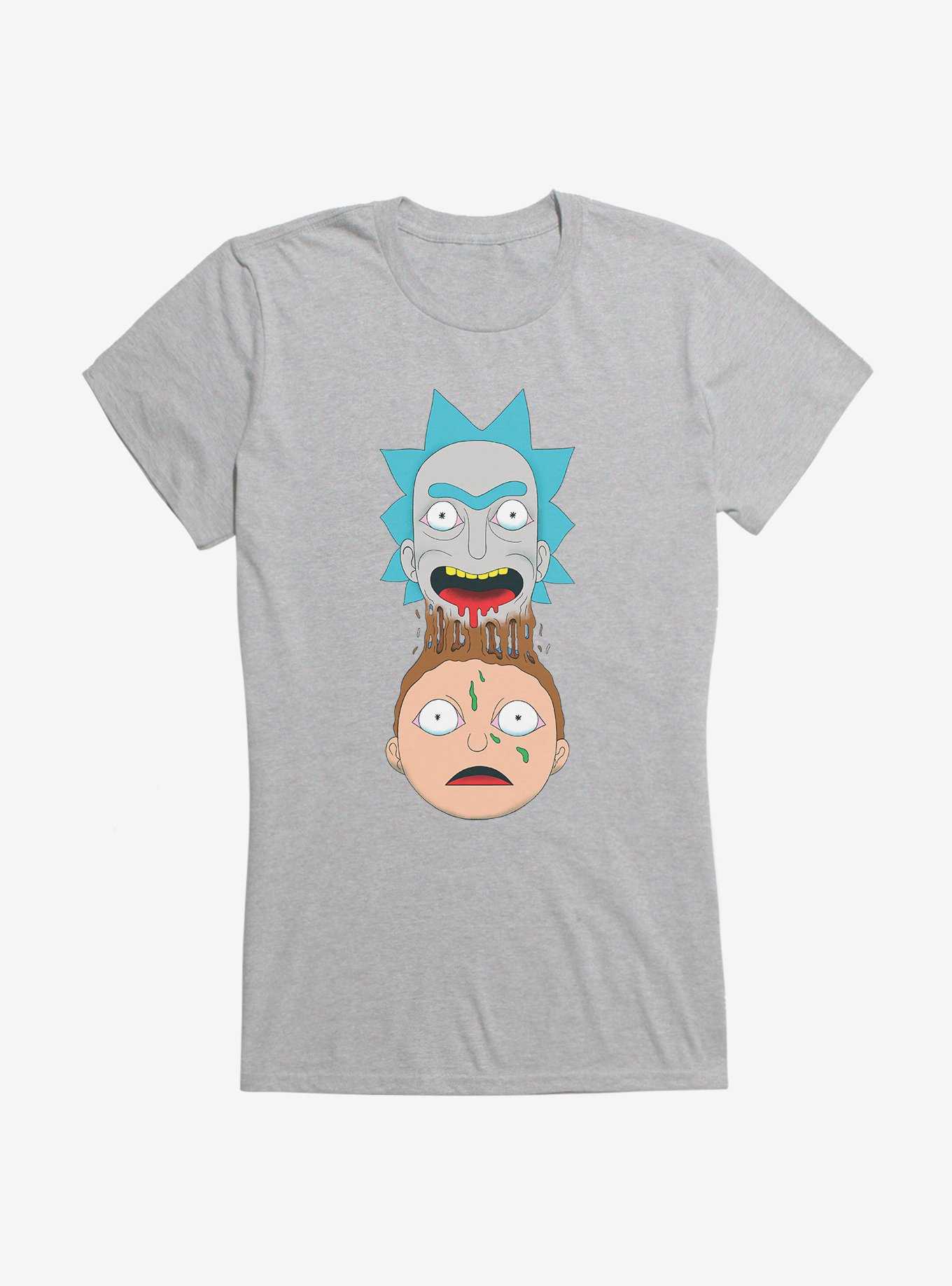 Rick And Morty Mind Meld Girls T-Shirt, HEATHER, hi-res