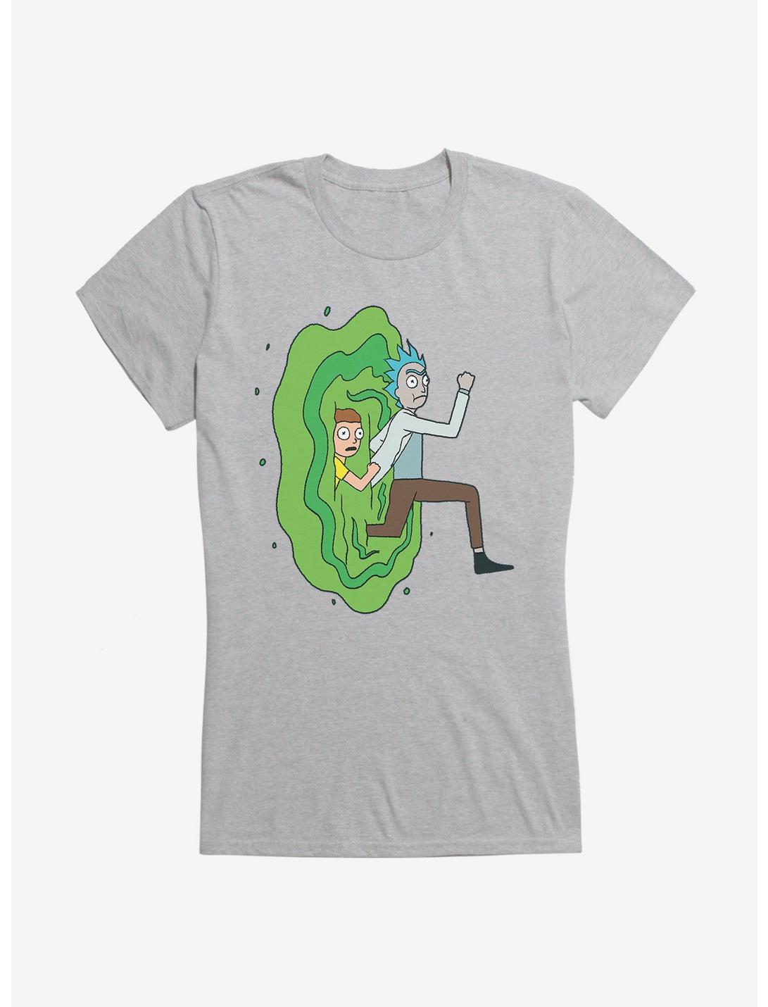 Rick And Morty Portal Run Girls T-Shirt, HEATHER, hi-res