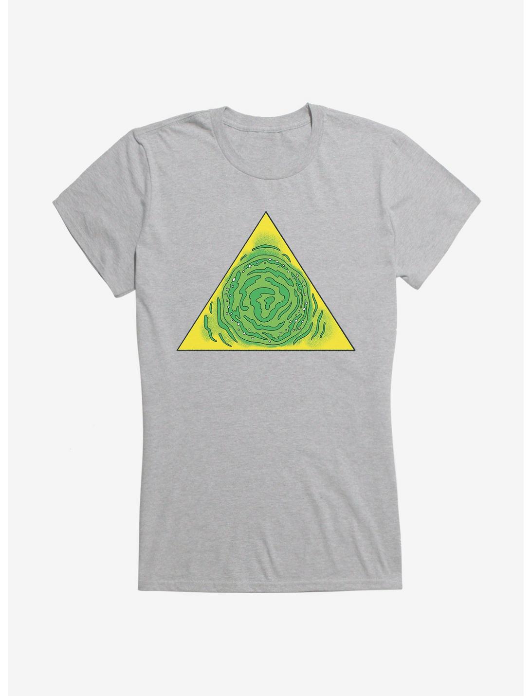 Rick And Morty Portal Triangle Girls T-Shirt, HEATHER, hi-res