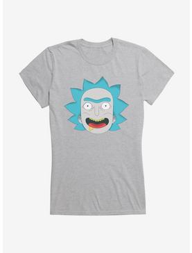 Rick And Morty Rick Drool Girls T-Shirt, HEATHER, hi-res