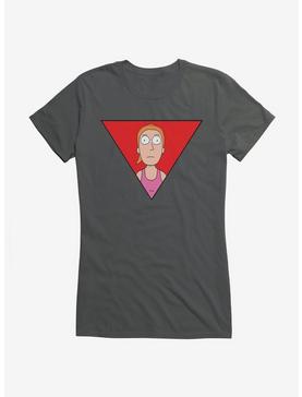 Rick And Morty Summer Triangle Girls T-Shirt, CHARCOAL, hi-res
