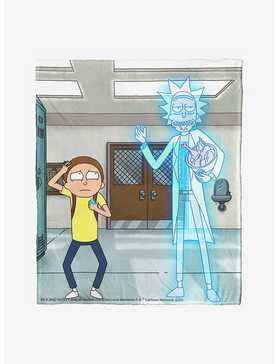 Rick And Morty Hologram Chicken Throw Blanket, , hi-res