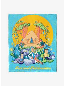Rick And Morty Ricktanical Throw Blanket, , hi-res