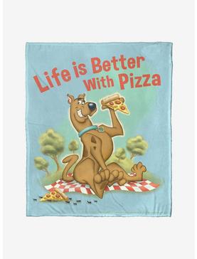 Scooby-Doo Pizza Is Life Throw Blanket, , hi-res