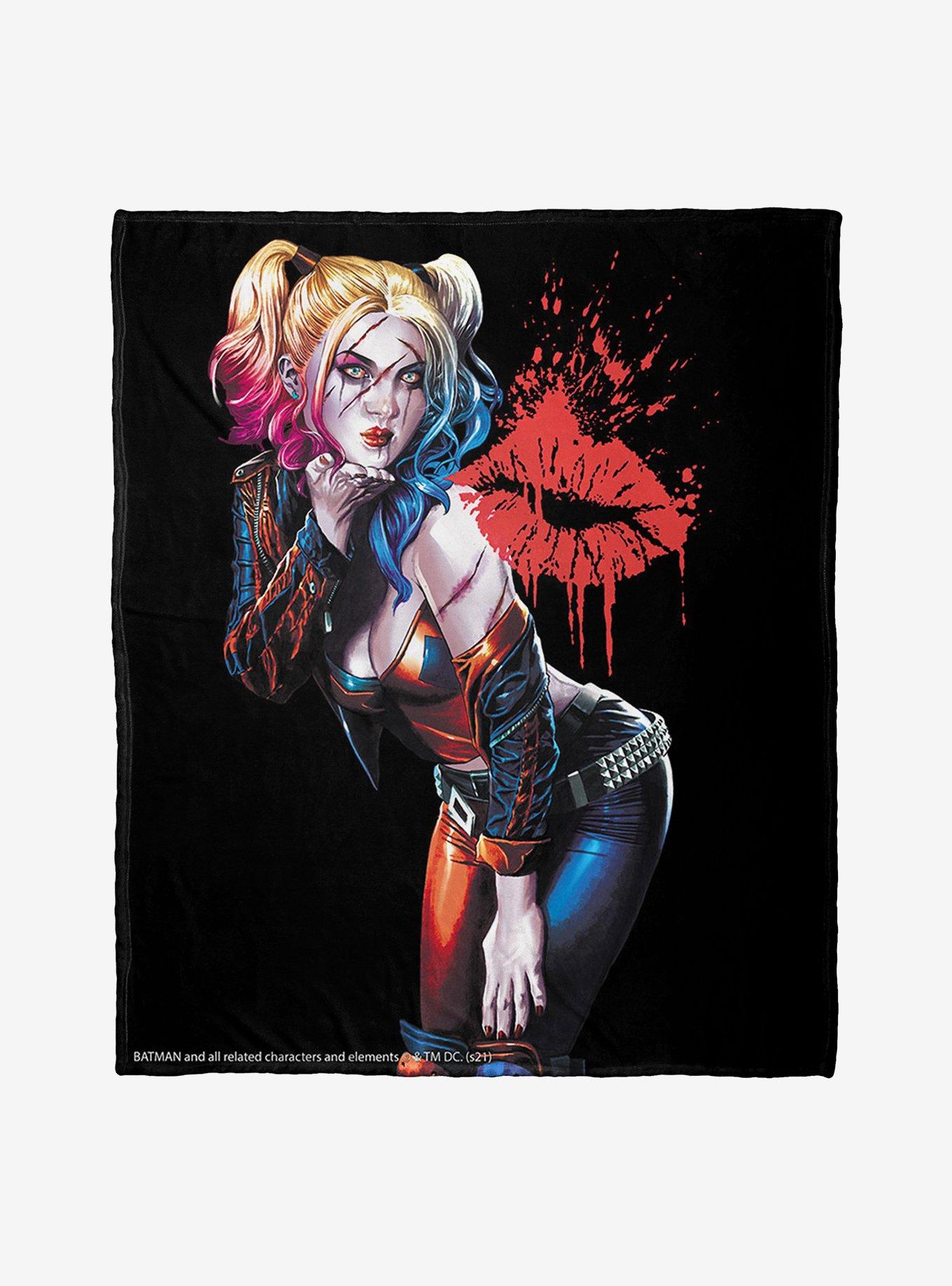 DC Comics Batman Harley Cover Throw Blanket, , hi-res