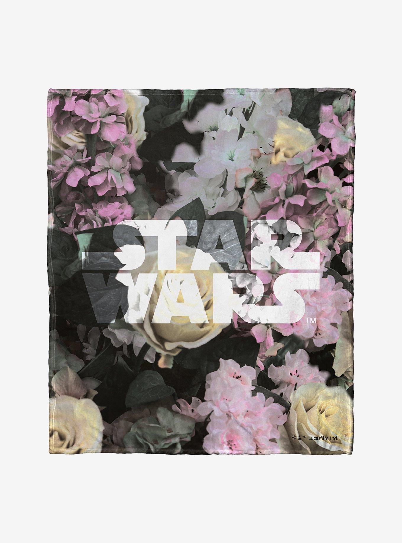 Star Wars Floral Logo Throw Blanket, , hi-res