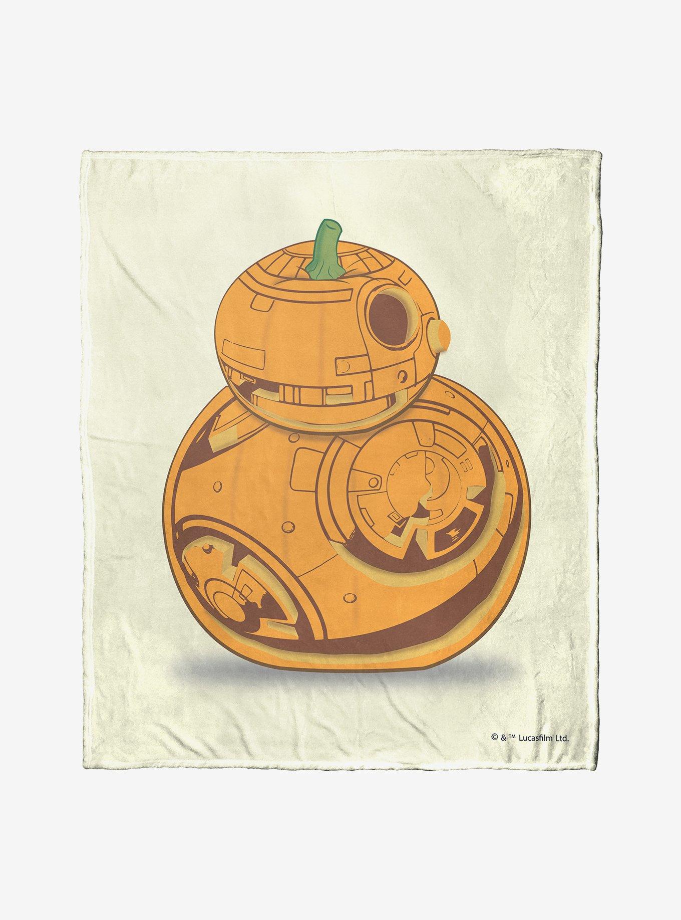 Star Wars Pumpkinfied Bb-8 Throw Blanket, , hi-res