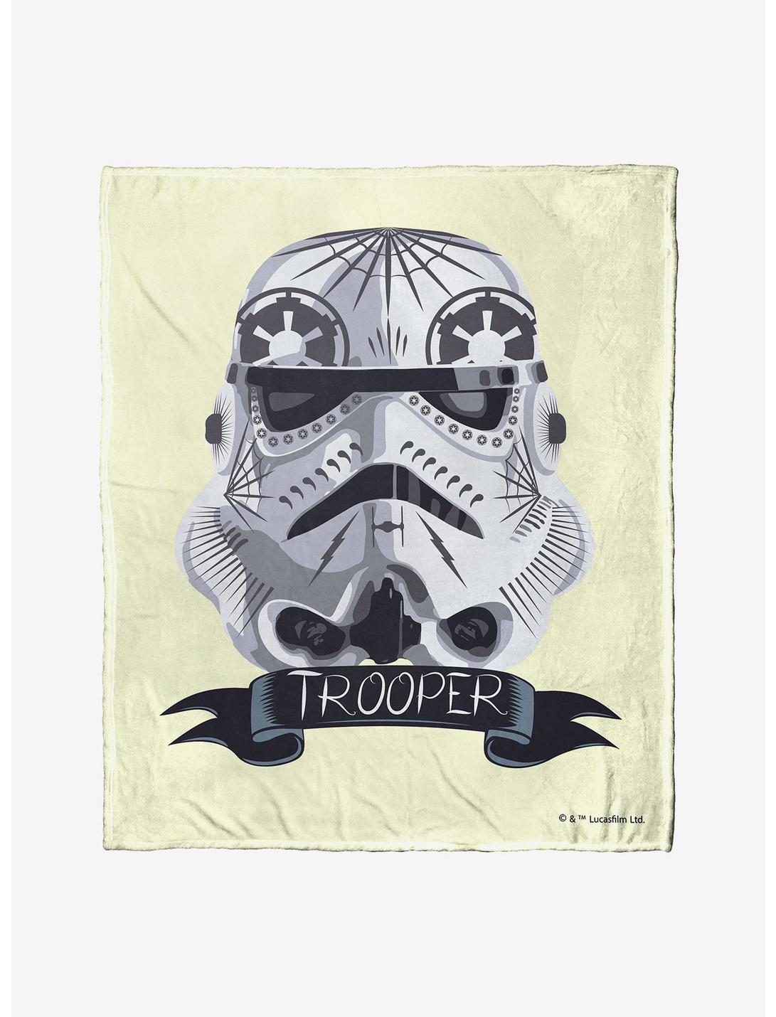 Star Wars Storm Trooper Decorated Helmet Throw Blanket, , hi-res