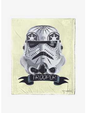 Star Wars Storm Trooper Decorated Helmet Throw Blanket, , hi-res
